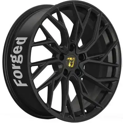 9x19 Wolfrace 71 Forged Edition Voodoo Forged Satin Raven Black Alloy Wheels Image