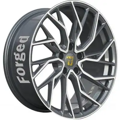 10x24 Wolfrace 71 Forged Edition Voodoo Forged Titanium Polished Alloy Wheels Image