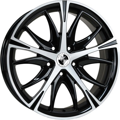 8x18 Wolfhart California Gloss Black Polished Alloy Wheels Image