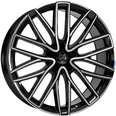 9x20 Wolfrace Eurosport GTP Gloss Black Polished Alloy Wheels Image