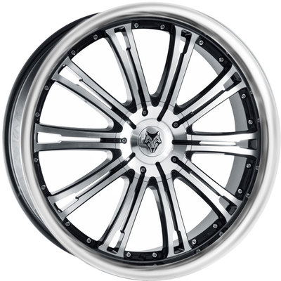 Wolfrace Explorer Vermont Gloss Black Polished Face and Lip Alloy Wheels Image