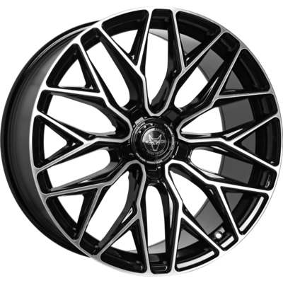 9x22 Wolfrace 71 Wolfsburg GTR Allroad Gloss Raven Black Polished Alloy Wheels