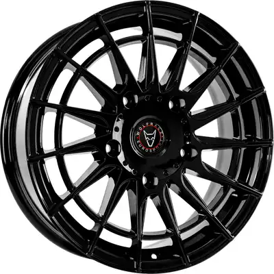 8x18 Wolfrace Eurosport Aero Super T Gloss Black Alloy Wheels Image