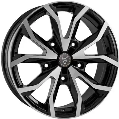 8x18 Wolfrace Eurosport Assassin TRS Gloss Black Polished Alloy Wheels Image