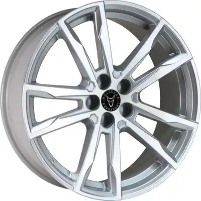 8.5x18 Wolfrace Eurosport Dortmund Gloss Silver Alloy Wheels Image