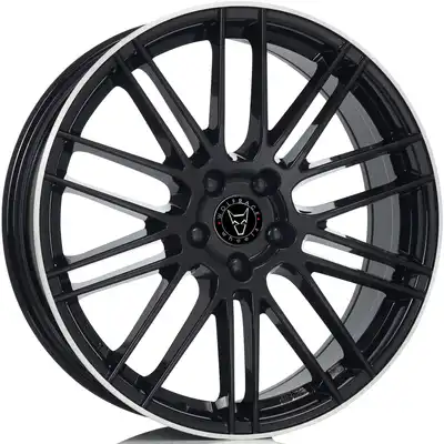 Wolfrace Eurosport TUV KiboX Diamond Black Horn Polished Alloy Wheels Image