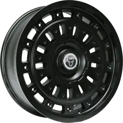 8x18 Wolfrace Explorer Explore Matt Black Black Rivets Alloy Wheels Image