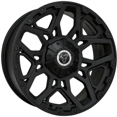 Wolfrace Explorer Sahara Matt Black Black Rivets Alloy Wheels