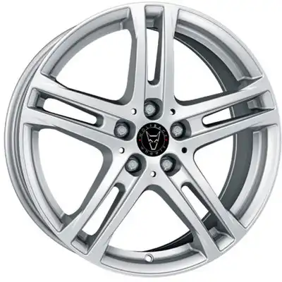 6x15 Wolfrace Eurosport Bavaro Polar Silver Alloy Wheels Image