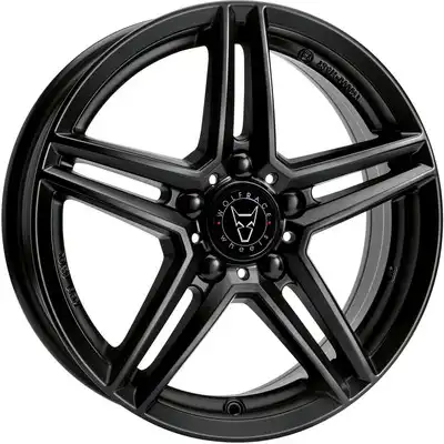 8.5x20 Wolfrace Eurosport TUV M10X Racing Black Alloy Wheels Image