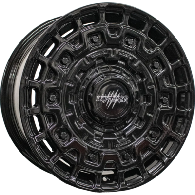 8x17 Wolfrace Explorer Wolverine Gloss Black Alloy Wheels