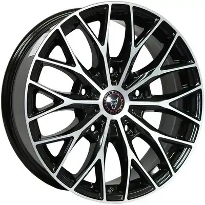 8x19 Wolfrace Eurosport Wolfsburg Super T Gloss Black Polished Alloy Wheels Image