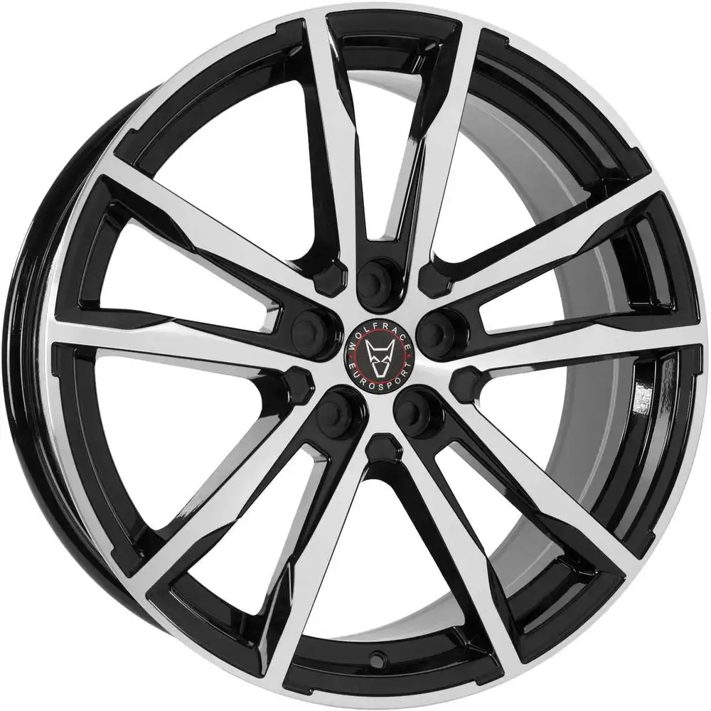 8x18 Wolfrace Eurosport Dortmund Gloss Black Polished