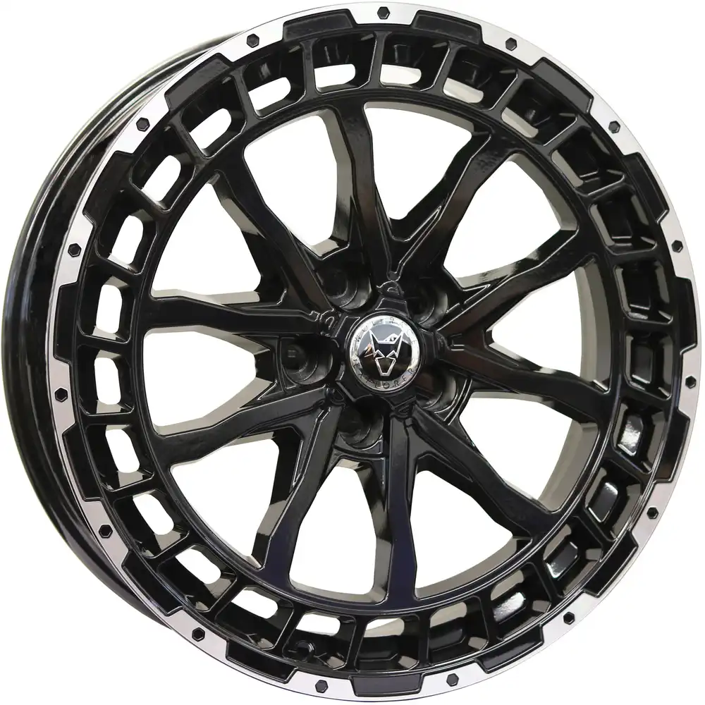 8.5x20 Wolfrace Explorer Wolf Gloss Black Polished