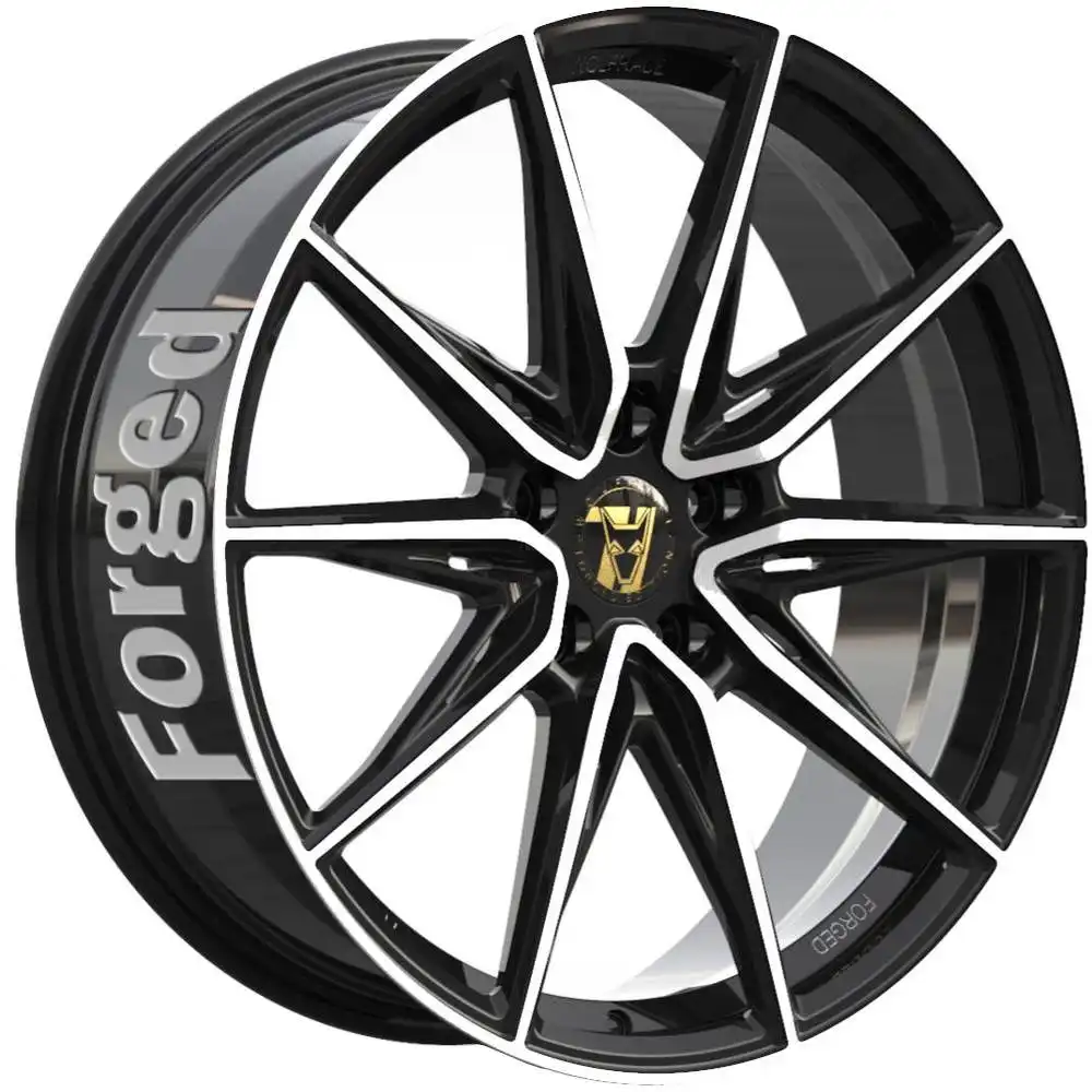 8.5x20 Wolfrace 71 Forged Edition Urban Racer Forged Gloss Raven Black Polished