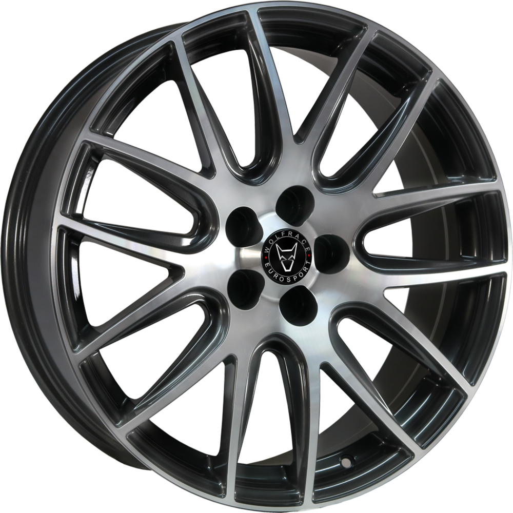 8.5x20 Wolfrace Eurosport Munich Gunmetal Polished Alloy Wheels, Alloy