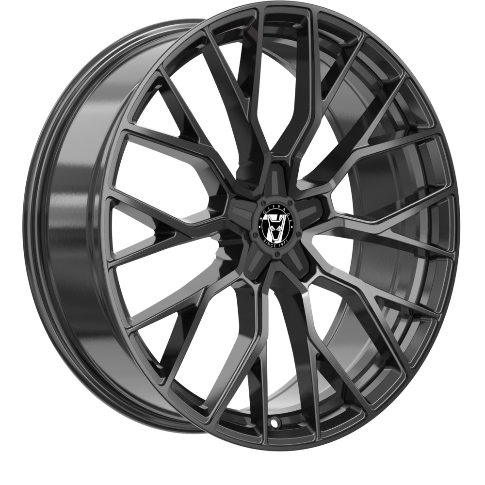 9.5x20 Wolfrace 71 Munich Gtr Black Edition Gloss Raven Black Alloy