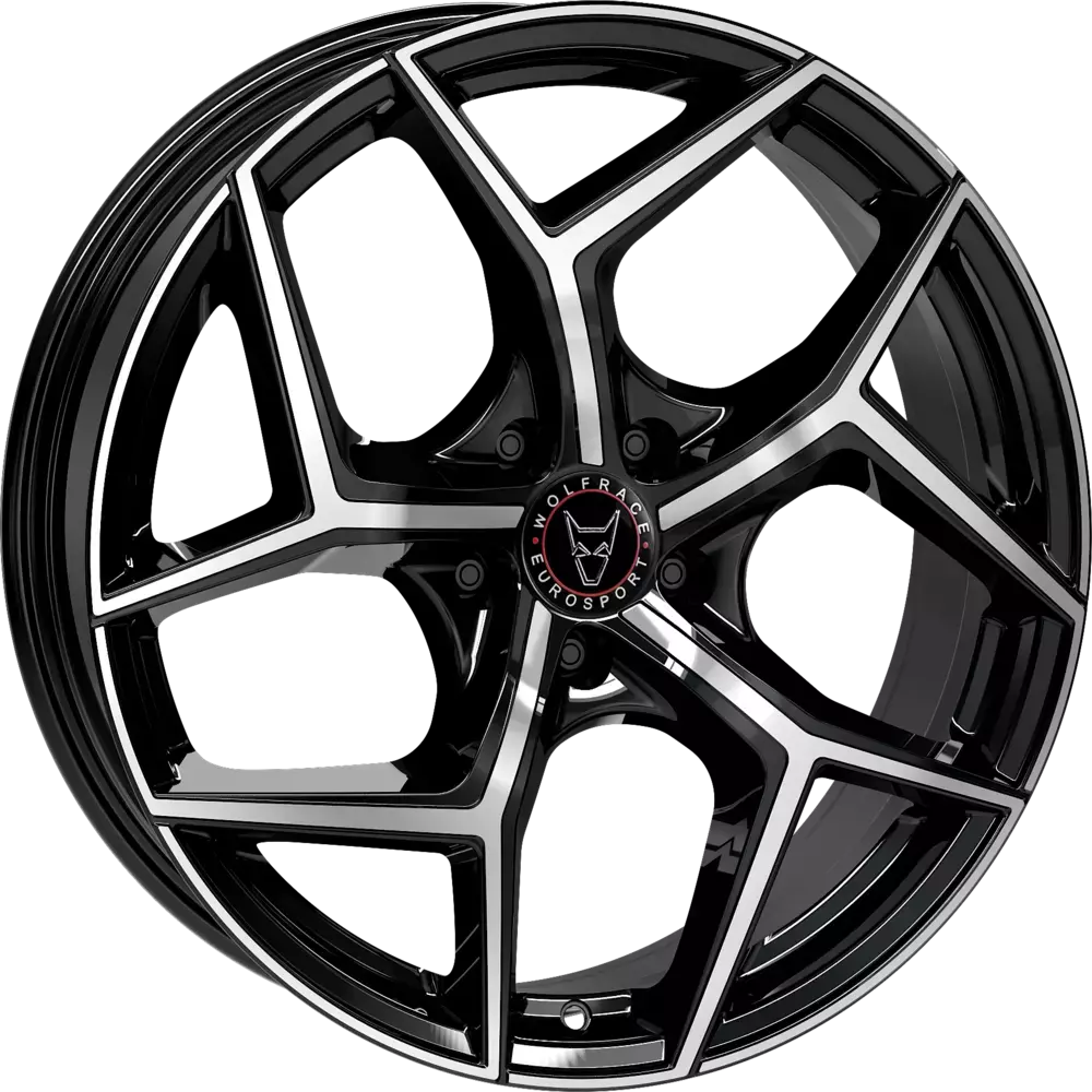 8x18 Wolfrace Eurosport TUV Salento Diamond Black Polished