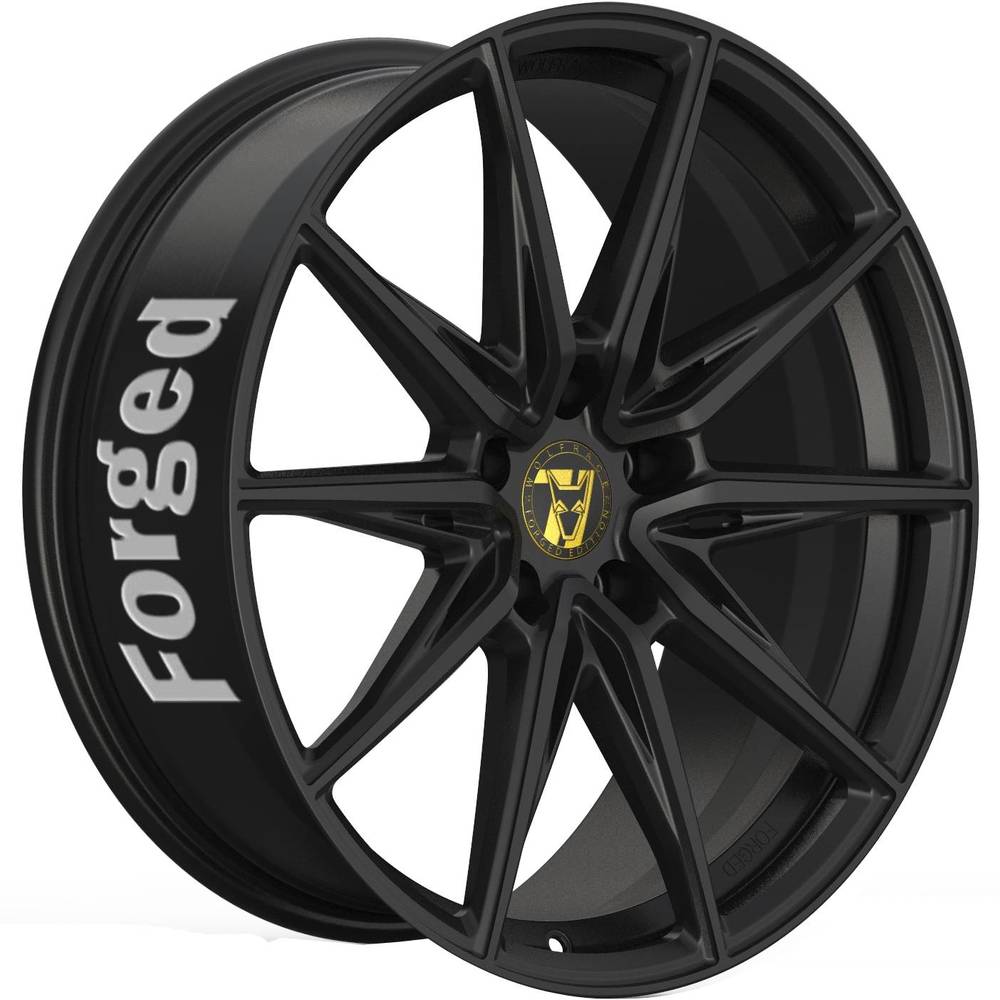9.5x20 Wolfrace 71 Edition Urban Racer Satin Raven Black