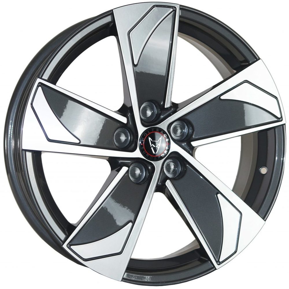 8x18 Wolfrace Eurosport Ad5 Gunmetal Polished Alloy Wheels 