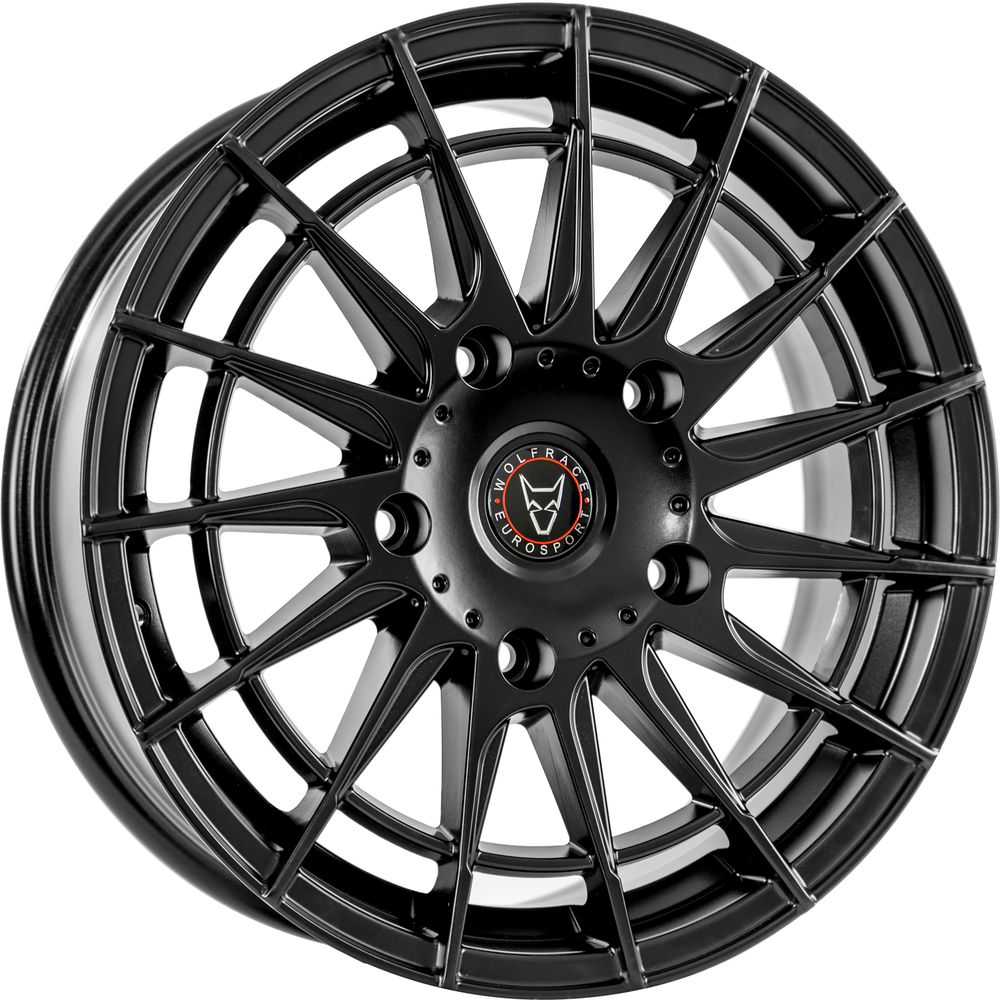 8x18 Wolfrace Eurosport Aero Super T Matt Black Alloy Wheels Alloy