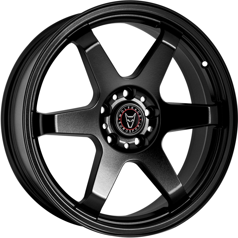 8x18 Wolfrace Eurosport Jdm Satin Black Alloy Wheels, Alloy Wheels and