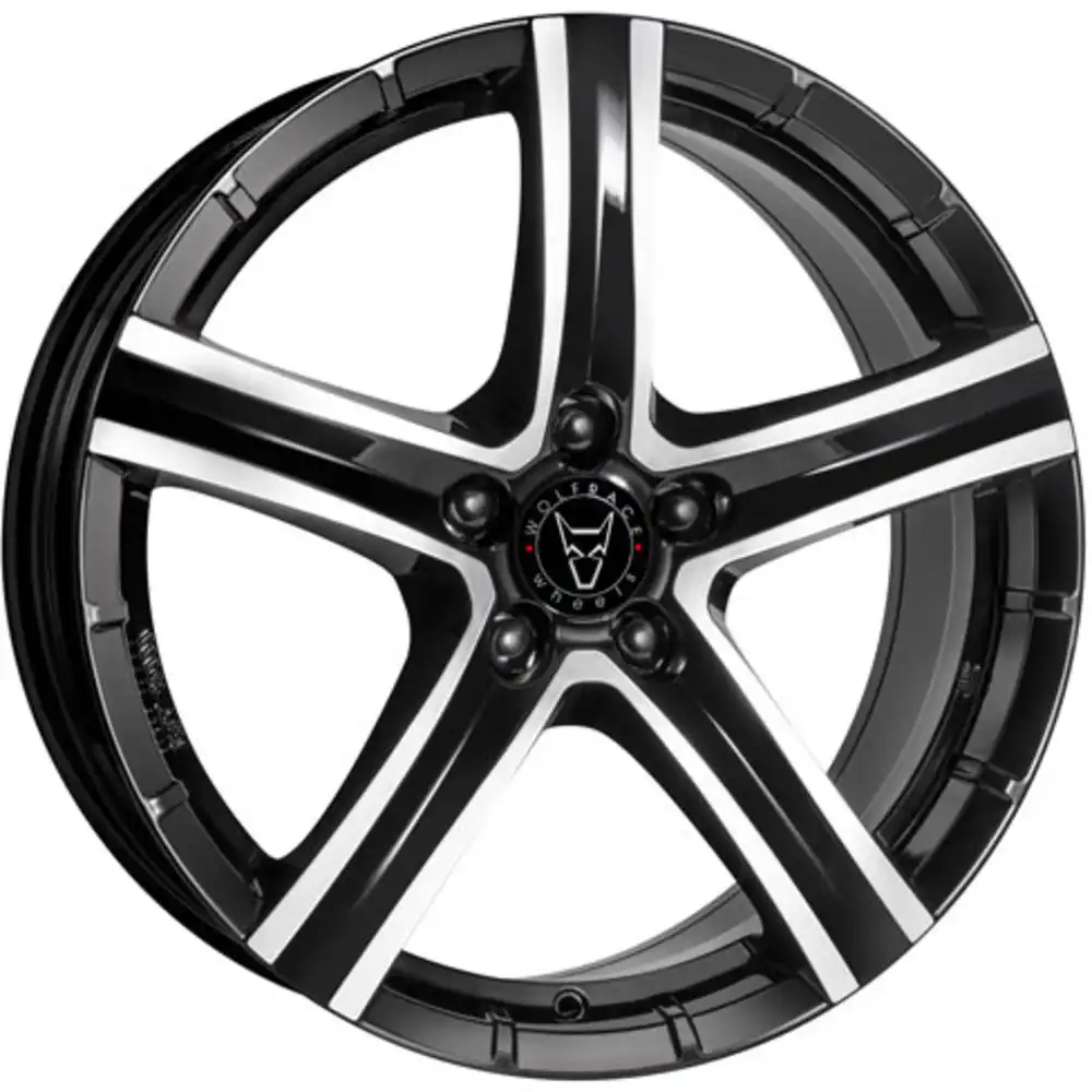 9.5x20 Wolfrace Eurosport Quinto Gloss Black Polished