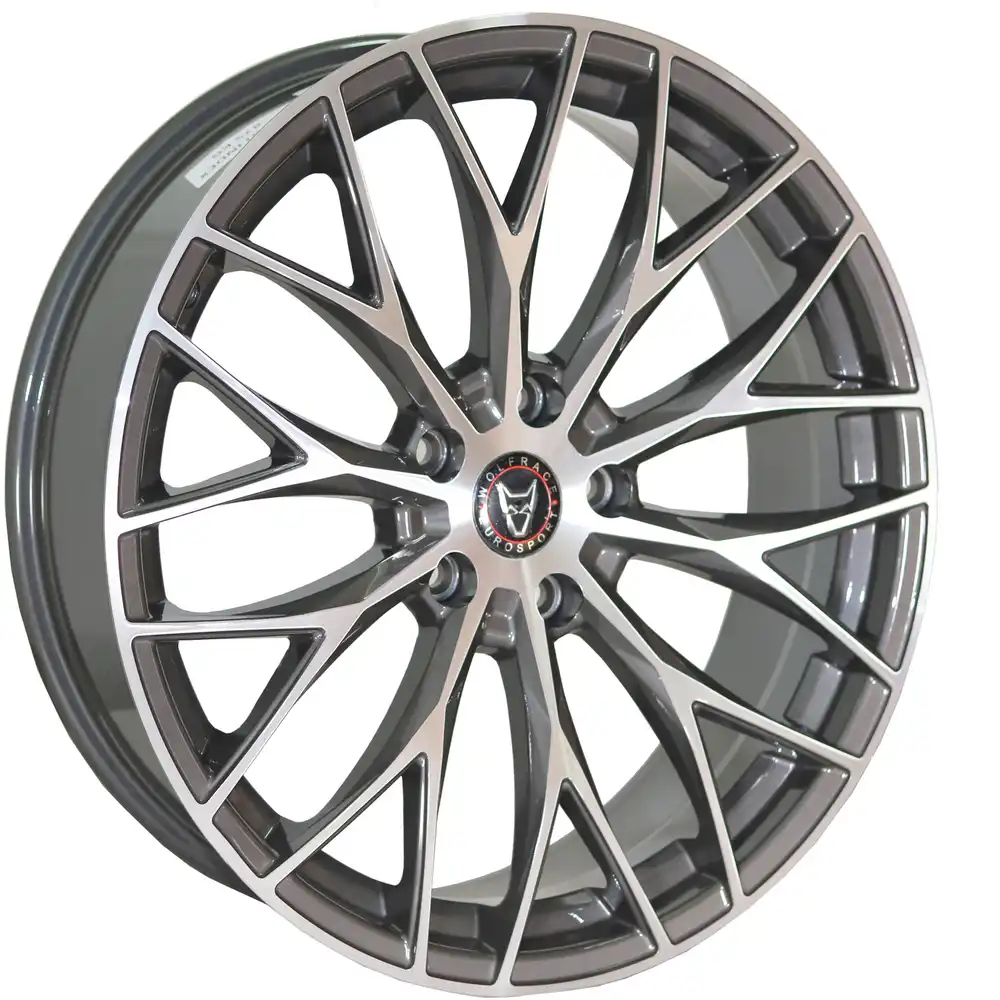 8x18 Wolfrace Eurosport Wolfsburg Gunmetal Polished