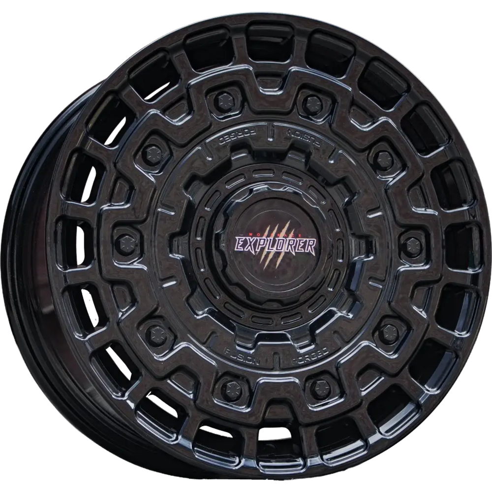 8x17 Wolfrace Explorer Wolverine Gloss Black