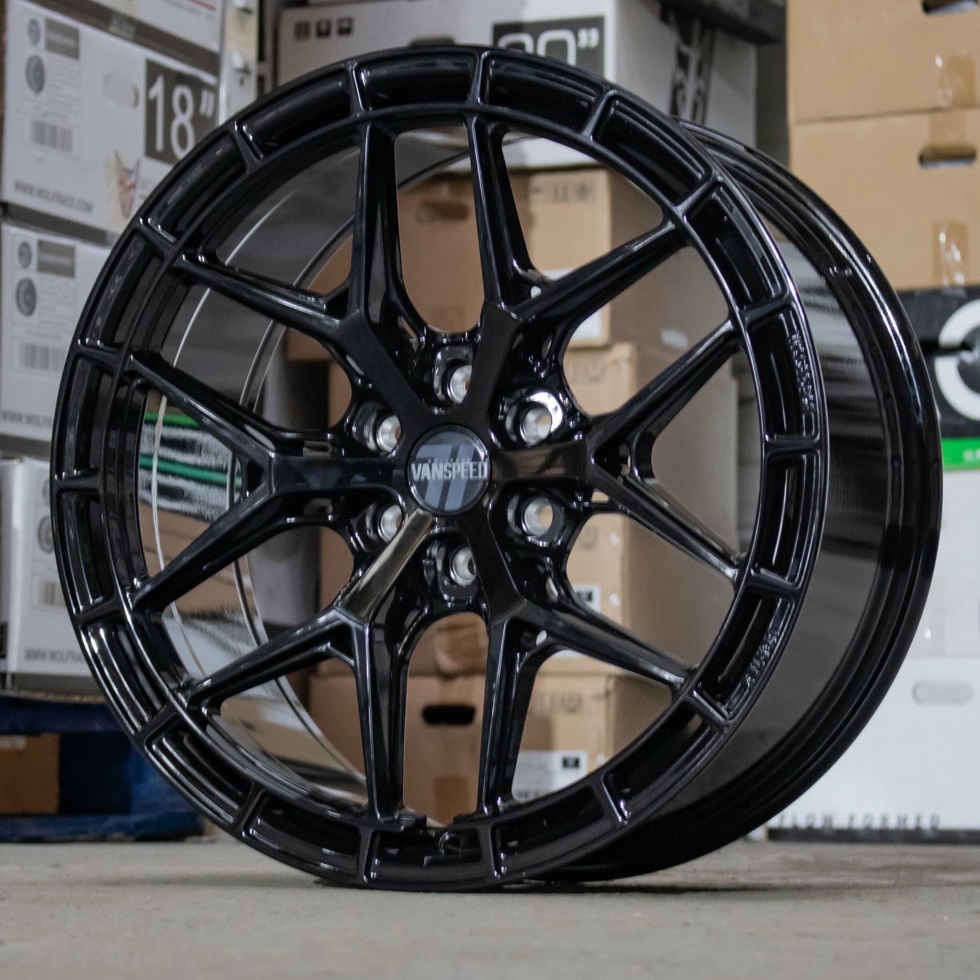 Vortex Vam 8x20 Wolfrace Vanspeed Vortex Gloss Raven Black Alloy Wheels Volkswagen ...